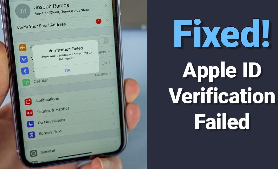 How to fix the Apple ID verification failed error